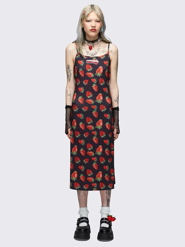 Strawberry Bomb Maxi Dress