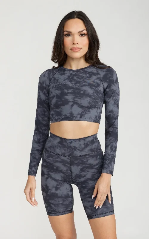 Long Sleeve Desire Crop in Tie Dye