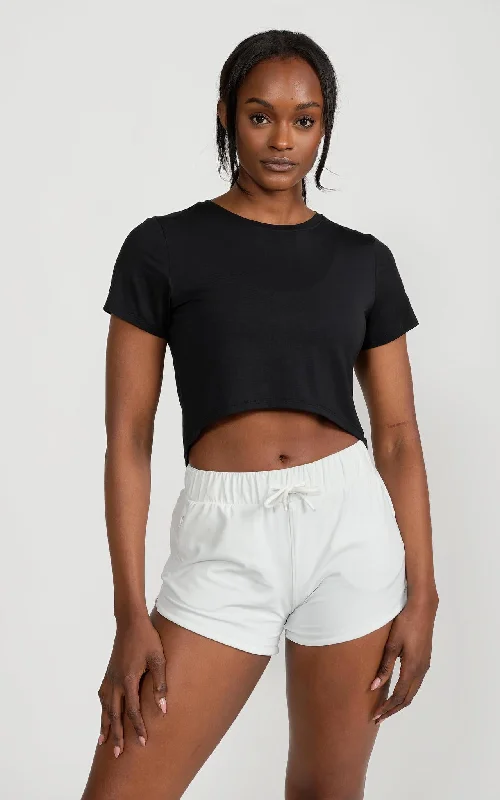 Luv Crop in Black