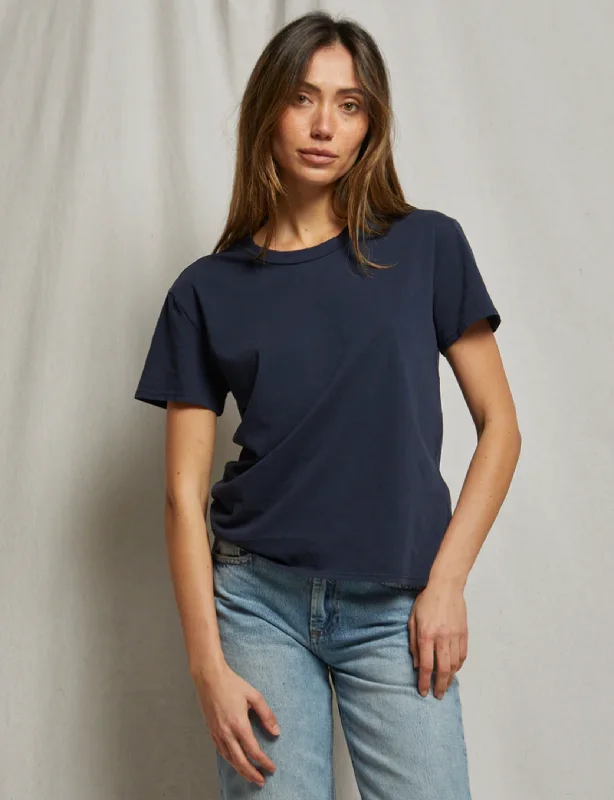 Harley Boxy Crew Tee, Navy