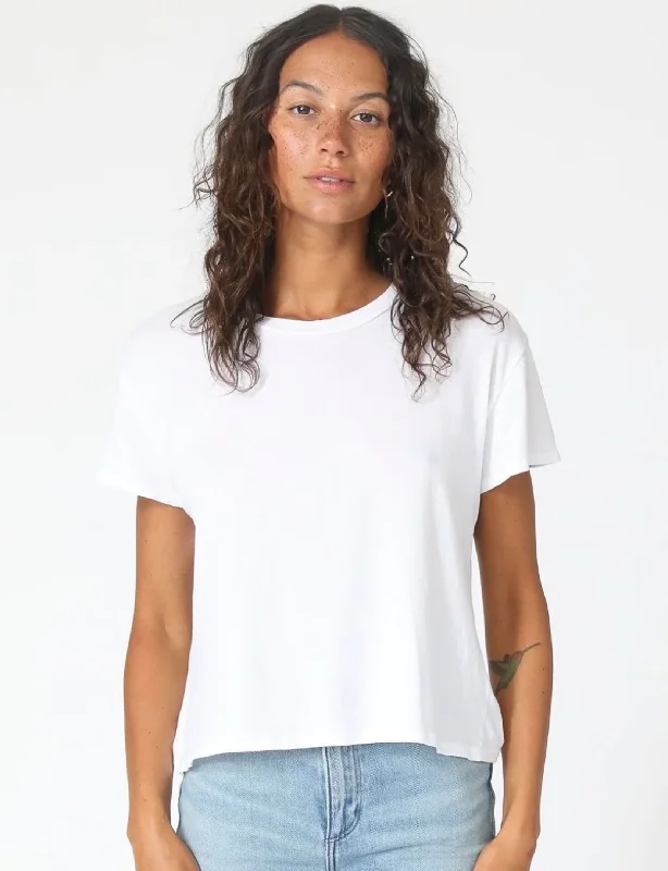 Harley Boxy Crew Tee, White