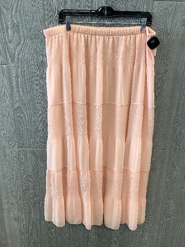 Pink Skirt Maxi Clothes Mentor, Size 22