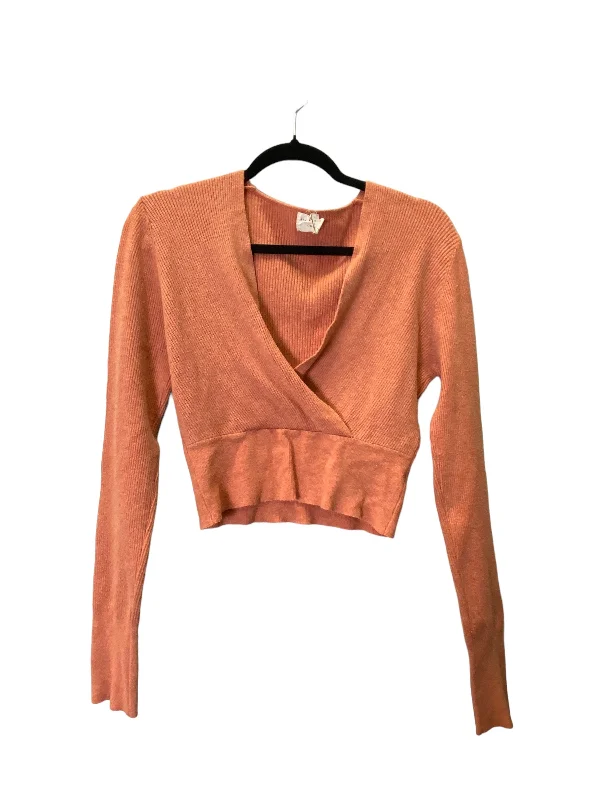 Blouse Long Sleeve By Dreamers In Orange, Size: Xl