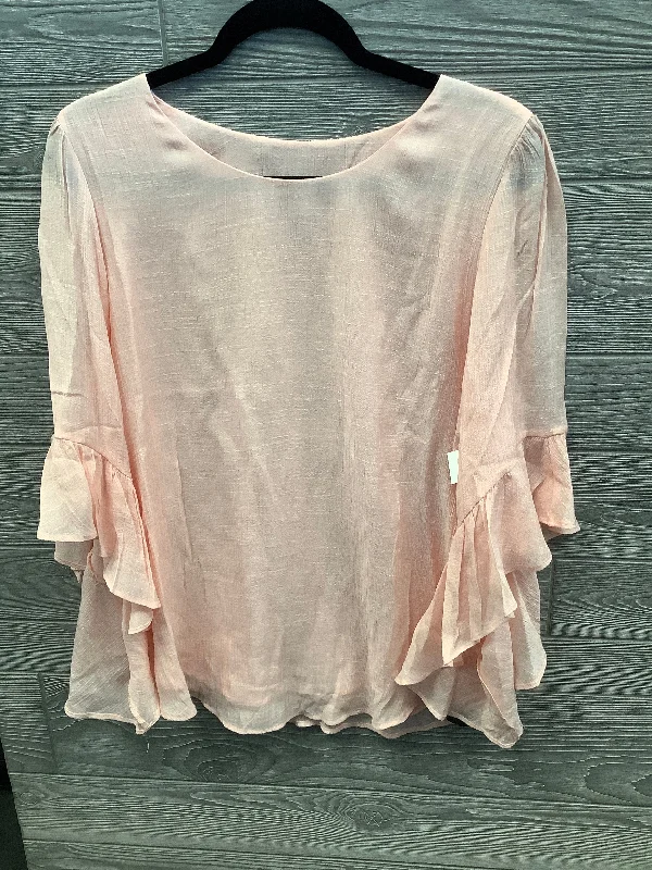 Blouse Long Sleeve By Joseph Ribkoff In Pink, Size: L