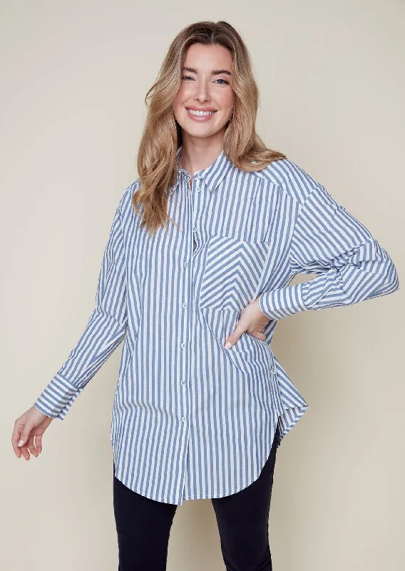 Renuar - Stripe Button Down Blouse