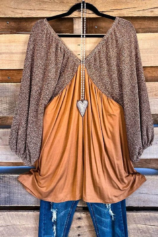 Champagne Nectar Blouse - Camel