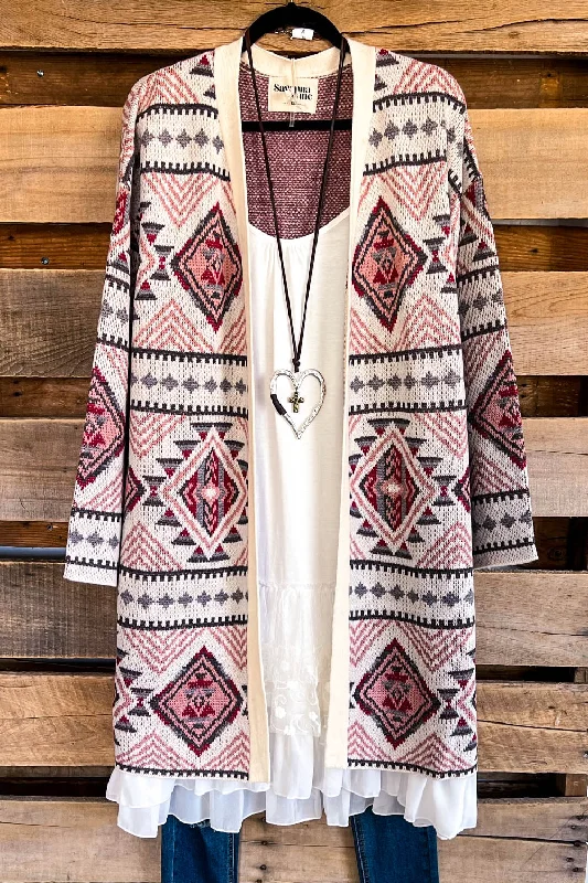 Cherokee Desert Cardigan - Ivory Gray