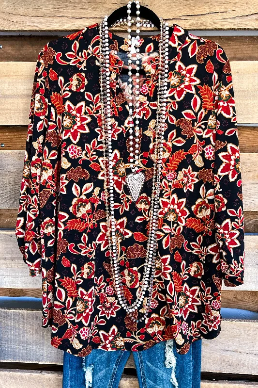 Fall About You Tunic -Black Multi