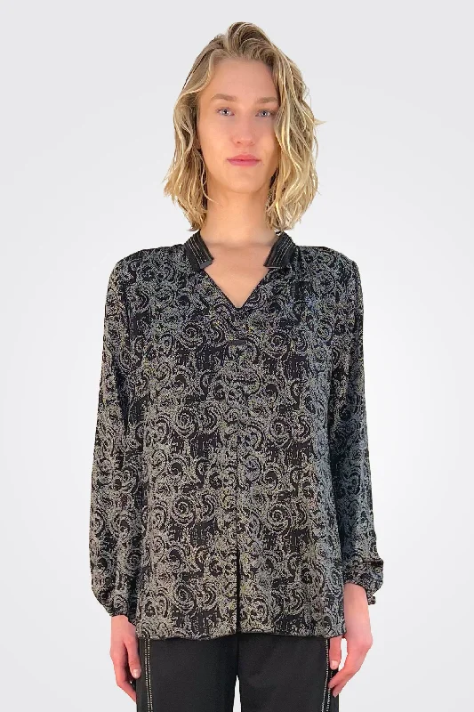 Pattern Blouse - Black