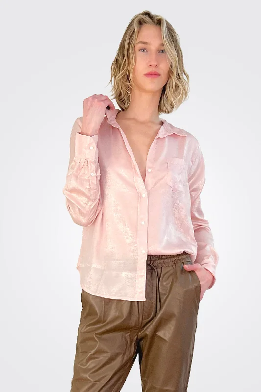 Siena Shimmer Shirt - Light Pink