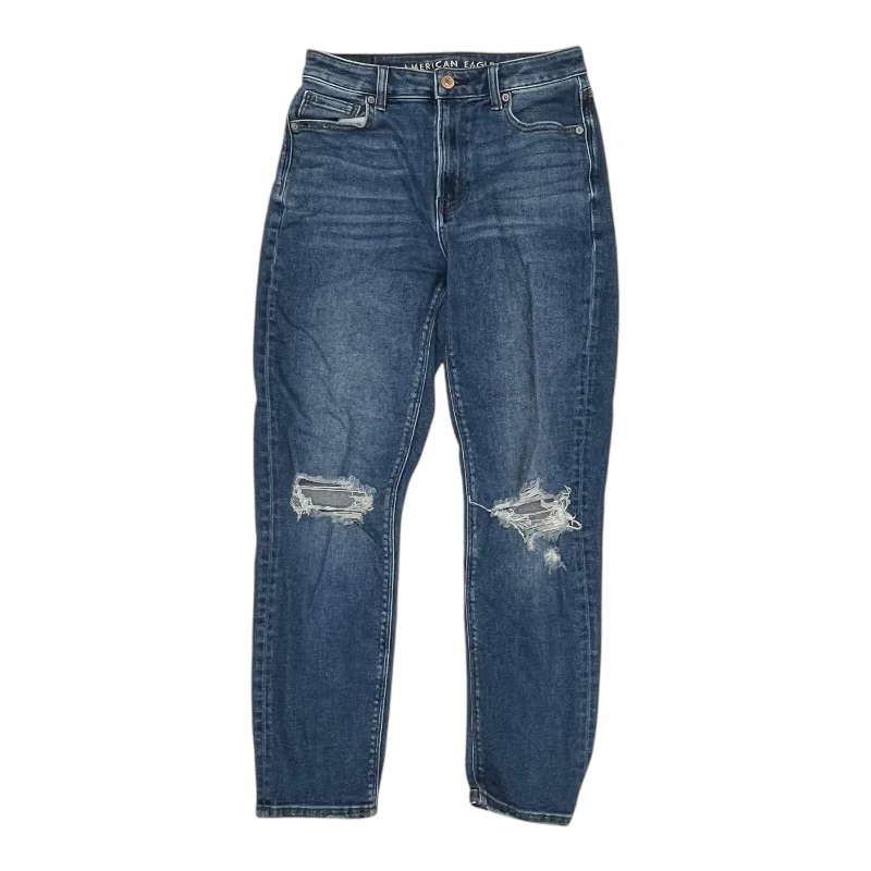 Jeans Skinny By American Eagle In Blue Denim, Size:4