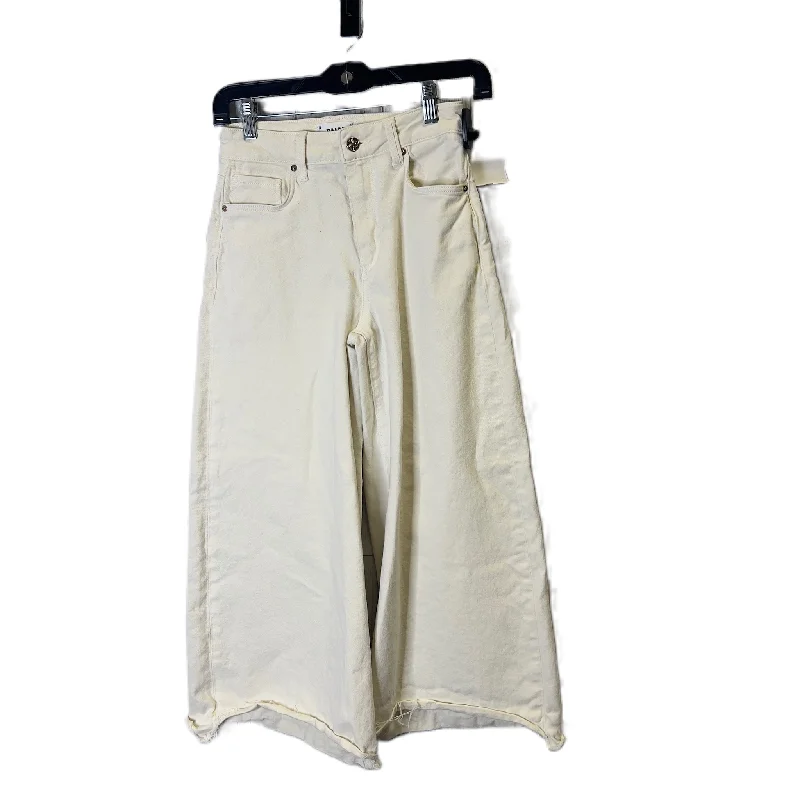 Jeans Wide Leg By Paige In Cream, Size: 0