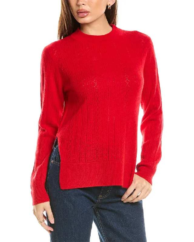 Malo Cashmere Pointelle Wool & Cashmere-Blend Sweater