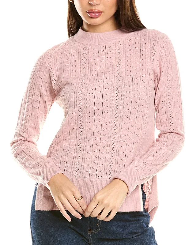 Malo Cashmere Pointelle Wool & Cashmere-Blend Sweater