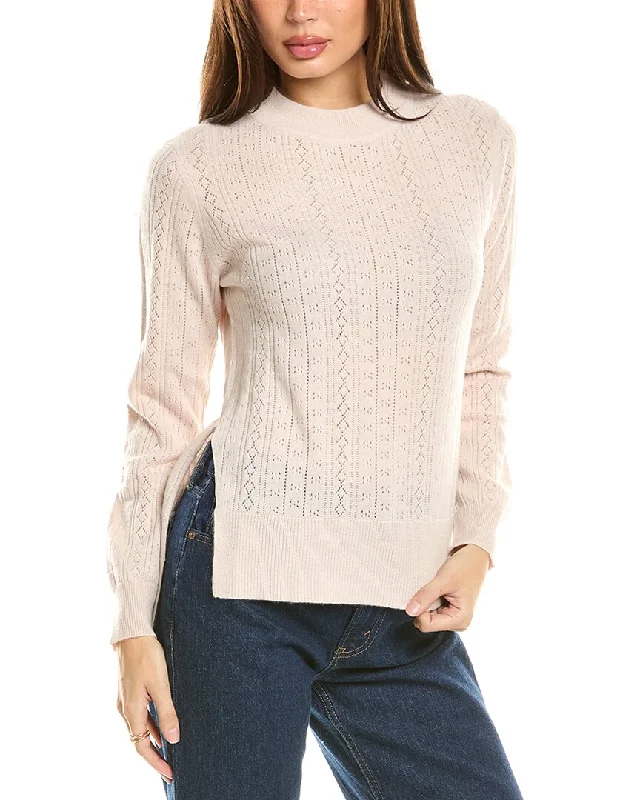 Malo Cashmere Pointelle Wool & Cashmere-Blend Sweater