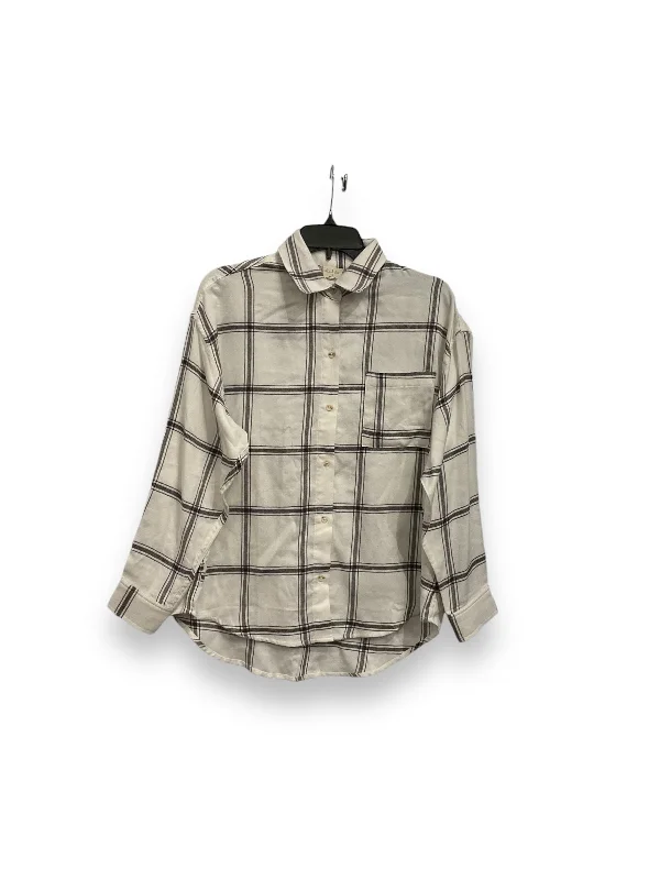 Top Long Sleeve By Altard State In Plaid Pattern, Size: S