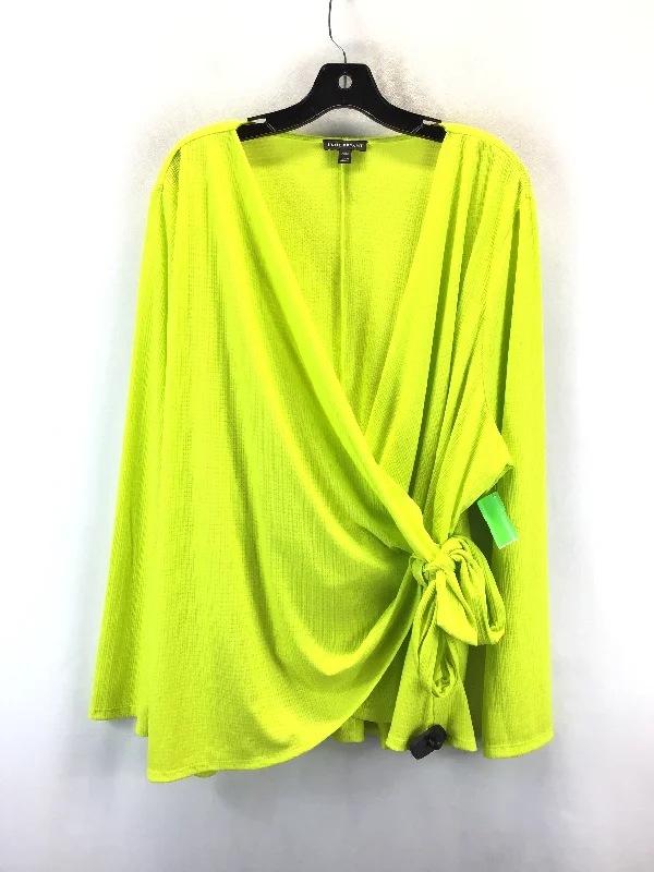 Top Long Sleeve By Lane Bryant In Green, Size: 3x