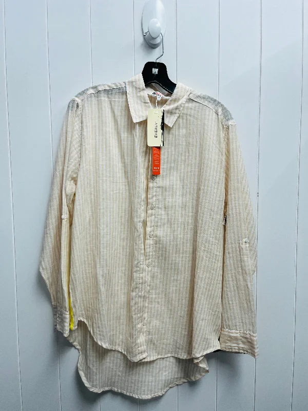 Top Long Sleeve By Sundry In Cream & White, Size: S