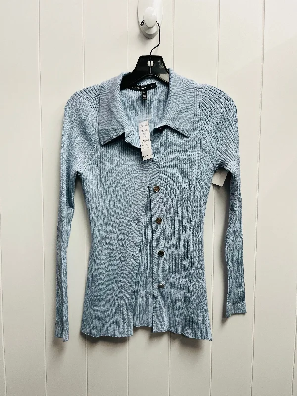 Top Long Sleeve By White House Black Market In Blue, Size: Xs