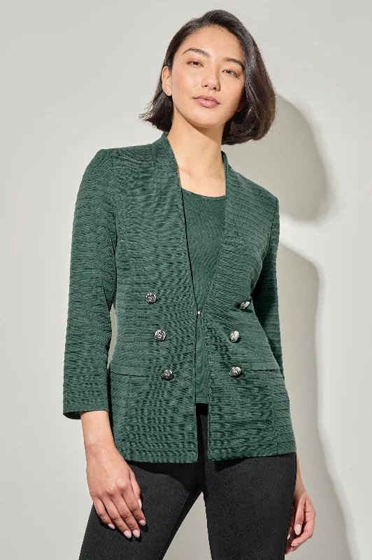 Plus Size Ottoman Stitch Knit Jacket