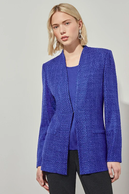 Tailored Jacket - Modified Mandarin Collar Knit